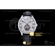 BBR공장 드라이브 뚜르비용 화이트다이얼 가죽스트랩 Drive De Cartier Tourbillon SS/LE White BBR Tourbillon