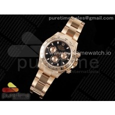 QF공장 롤렉스 스틸 데이토나 블랙다이얼 로즈골드금통 브레이슬릿 Daytona 116505 QF 1:1 Best Edition Black/RG Dial on RG Bracelet SH4130 V3 (Gain Weight)