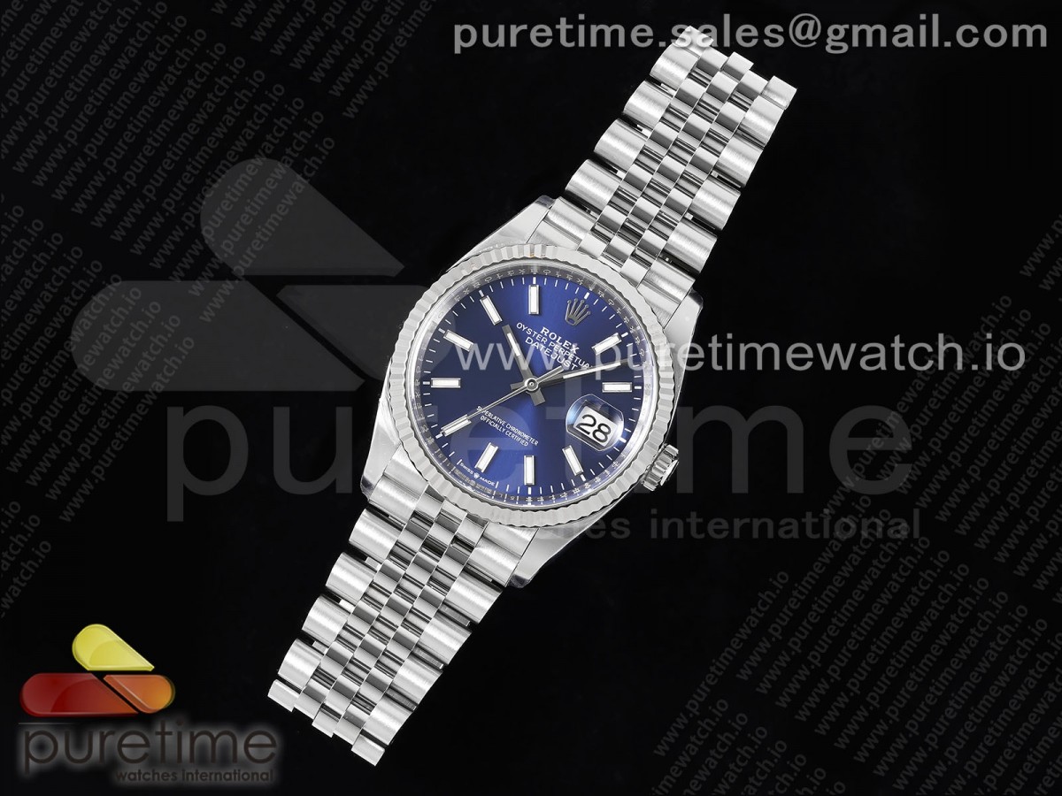 Clean공장 롤렉스 데이저스트 36 스틸 블루다이얼 플루티드베젤 쥬빌레브레이슬릿 DateJust 36 126234 Clean 1:1 Best Edition 904L Steel Blue Stick Dial on Jubilee Bracelet VR3235 클린공장