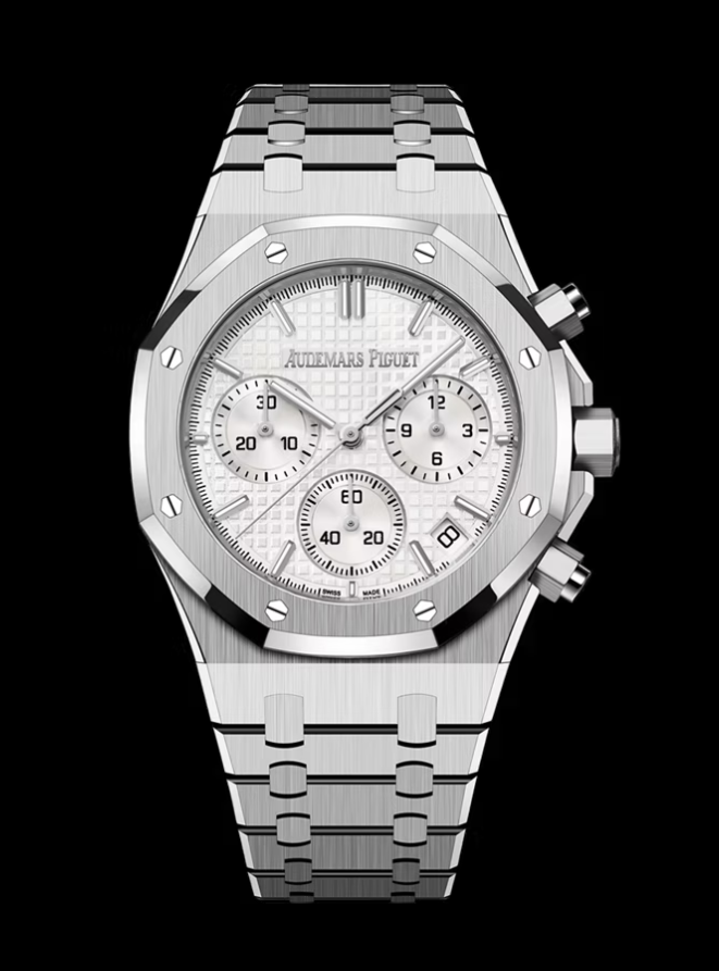 APS공장 오데마피게 로얄오크 크로노그래프 스틸 화이트다이얼 브레이슬릿 Royal Oak Chrono 26240 SS APSF 1:1 Best Edition Silver Dial on SS Bracelet SA4401 Super Clone