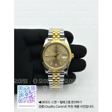 국내배송!! VS공장 롤렉스 데이저스트 41 옐로우골드콤비 샴페인다이얼 쥬빌레브레이슬릿 (고유번호 os55)