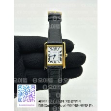 국내배송!! K11공장 까르띠에 옐로우골드금통 탱크솔로 24 악어가죽스트 (고유번호 KO1)