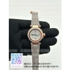 국내배송!! AF공장 까르띠에 파샤 30mm 로즈골드금통 화이트다이얼 다이아몬드베젤 화이트가죽스트랩 (고유번호 AF1)