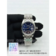 국내배송!! Clean공장 롤렉스 데이저스트 36 스틸 블루다이얼 플루티드베젤 쥬빌레브레이슬릿 (고유번호 C1)