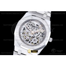 ZF공장 오데마피게 로얄오크 16204 스틸 엑스트라씬 오픈워크 스켈레톤다이얼 브레이슬릿 Royal Oak Jumbo Extra Thin 16204 SS/SS Skele Z A7124